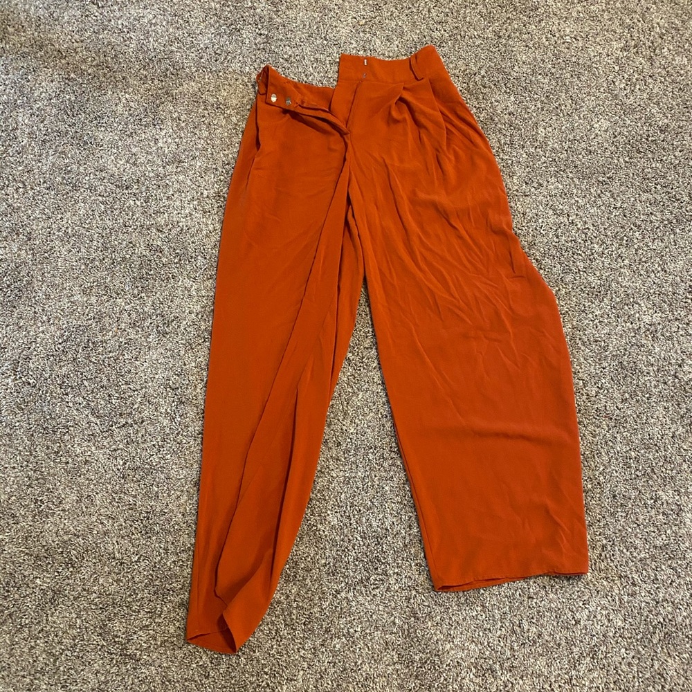 Orange flair pants